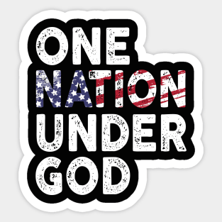 One Nation Under God USA Flag Sticker